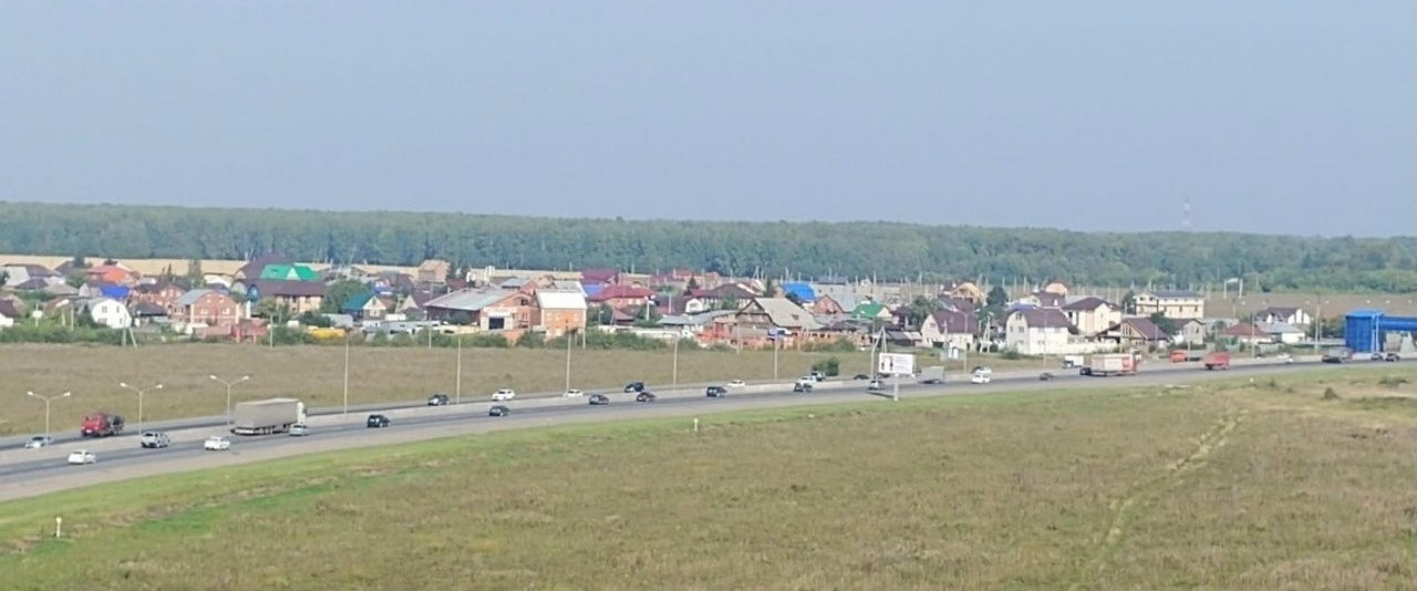 Вид на Плеханово с ул. Новосёлов. 2019 год.